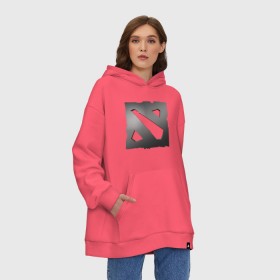 Худи SuperOversize хлопок с принтом Dota 2 - Black design 2018 в Курске, 70% хлопок, 30% полиэстер, мягкий начес внутри | карман-кенгуру, эластичная резинка на манжетах и по нижней кромке, двухслойный капюшон
 | 0x000000123 | dota | dota2 | steam | дота | стим