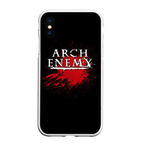 Чехол для iPhone XS Max матовый с принтом Arch Enemy в Курске, Силикон | Область печати: задняя сторона чехла, без боковых панелей | arch enemy | band | blood | metal | music | rock | атрибутика | группа | кровь | метал | музыка | рок