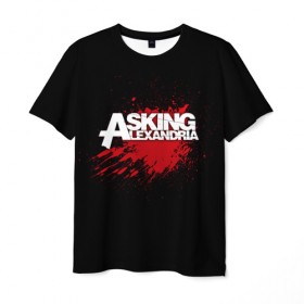 Мужская футболка 3D с принтом Asking Alexandria в Курске, 100% полиэфир | прямой крой, круглый вырез горловины, длина до линии бедер | 