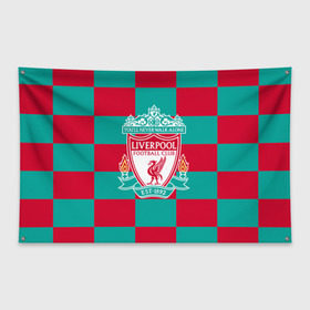 Флаг-баннер с принтом ФК Ливерпуль в Курске, 100% полиэстер | размер 67 х 109 см, плотность ткани — 95 г/м2; по краям флага есть четыре люверса для крепления | england | fc | англия | ливерпуль | фк