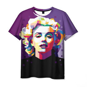 Мужская футболка 3D с принтом Marilyn Monroe в Курске, 100% полиэфир | прямой крой, круглый вырез горловины, длина до линии бедер | girl | marilyn | monroe | usa | актриса | девушка | звезда | монро | мэрилин | певица | сша