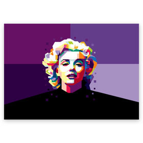 Поздравительная открытка с принтом Marilyn Monroe в Курске, 100% бумага | плотность бумаги 280 г/м2, матовая, на обратной стороне линовка и место для марки
 | Тематика изображения на принте: girl | marilyn | monroe | usa | актриса | девушка | звезда | монро | мэрилин | певица | сша
