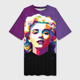 Платье-футболка 3D с принтом Marilyn Monroe в Курске,  |  | girl | marilyn | monroe | usa | актриса | девушка | звезда | монро | мэрилин | певица | сша