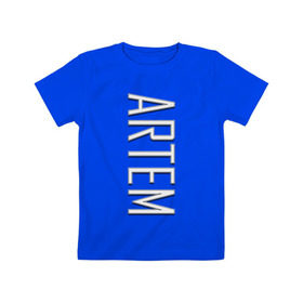 Детская футболка хлопок с принтом Artem-art в Курске, 100% хлопок | круглый вырез горловины, полуприлегающий силуэт, длина до линии бедер | 