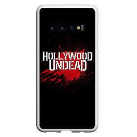 Чехол для Samsung Galaxy S10 с принтом Hollywood Undead в Курске, Силикон | Область печати: задняя сторона чехла, без боковых панелей | band | blood | hollywood undead | metal | music | rock | атрибутика | группа | кровь | метал | музыка | рок