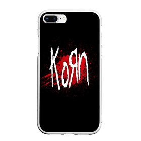 Чехол для iPhone 7Plus/8 Plus матовый с принтом Korn в Курске, Силикон | Область печати: задняя сторона чехла, без боковых панелей | band | blood | korn | metal | music | rock | атрибутика | группа | кровь | метал | музыка | рок