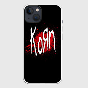 Чехол для iPhone 13 с принтом Korn в Курске,  |  | band | blood | korn | metal | music | rock | атрибутика | группа | кровь | метал | музыка | рок