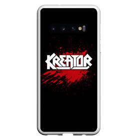 Чехол для Samsung Galaxy S10 с принтом Kreator в Курске, Силикон | Область печати: задняя сторона чехла, без боковых панелей | band | blood | kreator | metal | music | rock | атрибутика | группа | кровь | метал | музыка | рок