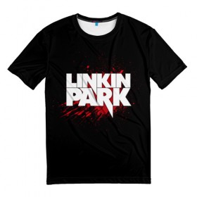 Мужская футболка 3D с принтом Linkin Park в Курске, 100% полиэфир | прямой крой, круглый вырез горловины, длина до линии бедер | 
