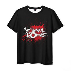 Мужская футболка 3D с принтом My Chemical Romance в Курске, 100% полиэфир | прямой крой, круглый вырез горловины, длина до линии бедер | band | blood | metal | music | my chemical romance | rock | атрибутика | группа | кровь | метал | музыка | рок