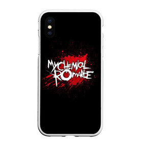 Чехол для iPhone XS Max матовый с принтом My Chemical Romance в Курске, Силикон | Область печати: задняя сторона чехла, без боковых панелей | Тематика изображения на принте: band | blood | metal | music | my chemical romance | rock | атрибутика | группа | кровь | метал | музыка | рок