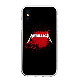 Чехол для iPhone XS Max матовый с принтом Metallica в Курске, Силикон | Область печати: задняя сторона чехла, без боковых панелей | band | blood | metal | metallica | music | rock | атрибутика | группа | кровь | метал | музыка | рок