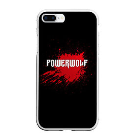 Чехол для iPhone 7Plus/8 Plus матовый с принтом Powerwolf в Курске, Силикон | Область печати: задняя сторона чехла, без боковых панелей | band | blood | metal | music | powerwolf | rock | атрибутика | группа | кровь | метал | музыка | рок