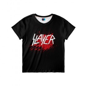 Детская футболка 3D с принтом Slayer в Курске, 100% гипоаллергенный полиэфир | прямой крой, круглый вырез горловины, длина до линии бедер, чуть спущенное плечо, ткань немного тянется | Тематика изображения на принте: 