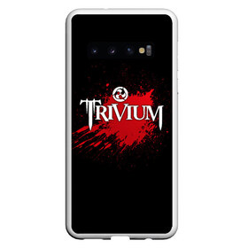 Чехол для Samsung Galaxy S10 с принтом Trivium в Курске, Силикон | Область печати: задняя сторона чехла, без боковых панелей | band | blood | metal | music | rock | trivium | атрибутика | группа | кровь | метал | музыка | рок