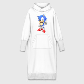 Платье удлиненное хлопок с принтом Classic Sonic в Курске,  |  | 16 бит | sega | sonic | классический соник