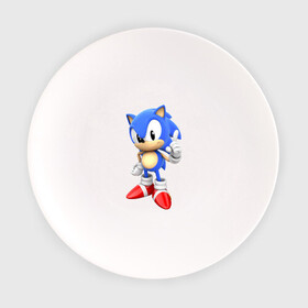 Тарелка с принтом Classic Sonic в Курске, фарфор | диаметр - 210 мм
диаметр для нанесения принта - 120 мм | Тематика изображения на принте: 16 бит | sega | sonic | классический соник