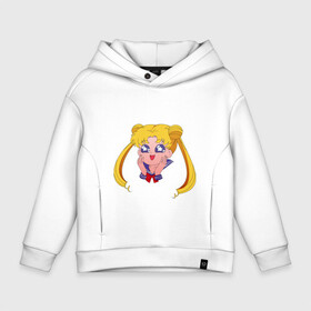 Детское худи Oversize хлопок с принтом Sailor Moon в Курске, френч-терри — 70% хлопок, 30% полиэстер. Мягкий теплый начес внутри —100% хлопок | боковые карманы, эластичные манжеты и нижняя кромка, капюшон на магнитной кнопке | sailor moon | sailormoon | сейлор мун | сейлормун