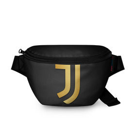 Поясная сумка 3D с принтом Juventus Gold Edition в Курске, 100% полиэстер | плотная ткань, ремень с регулируемой длиной, внутри несколько карманов для мелочей, основное отделение и карман с обратной стороны сумки застегиваются на молнию | Тематика изображения на принте: champions | italy | jeep | juventus | league | италия | лига | чемпионов | ювентус