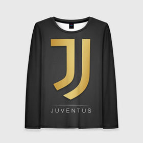 Женский лонгслив 3D с принтом Juventus Gold Edition в Курске, 100% полиэстер | длинные рукава, круглый вырез горловины, полуприлегающий силуэт | Тематика изображения на принте: champions | italy | jeep | juventus | league | италия | лига | чемпионов | ювентус