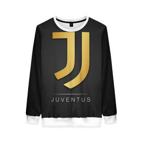 Женский свитшот 3D с принтом Juventus Gold Edition в Курске, 100% полиэстер с мягким внутренним слоем | круглый вырез горловины, мягкая резинка на манжетах и поясе, свободная посадка по фигуре | Тематика изображения на принте: champions | italy | jeep | juventus | league | италия | лига | чемпионов | ювентус