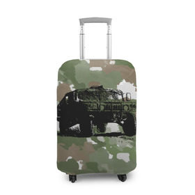 Чехол для чемодана 3D с принтом Jeep в Курске, 86% полиэфир, 14% спандекс | двустороннее нанесение принта, прорези для ручек и колес | 23 февраля | hummer | jeep | авто | армейская | армия | внедорожник | военная | джип | камуфляж | милитари | россия | хамер
