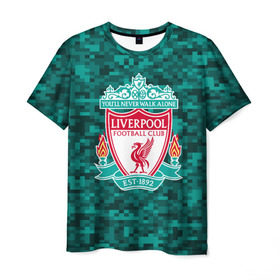 Мужская футболка 3D с принтом Liverpool FC в Курске, 100% полиэфир | прямой крой, круглый вырез горловины, длина до линии бедер | england | football | liverpool fc | logo | sport | англия | арт | ливерпуль | лига | лого | спорт | текстура | фк | футбол | футбольный клуб | эмблема