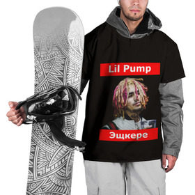 Накидка на куртку 3D с принтом Lil Pump - 104 в Курске, 100% полиэстер |  | eskeetit | esskeetit | lil pump | pamp | pump | лил памп | маленький насос | насос | памп | эшкере | эшкереее | эщкере | эщкэрэ