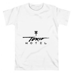 Мужская футболка хлопок с принтом Tokio Hotel в Курске, 100% хлопок | прямой крой, круглый вырез горловины, длина до линии бедер, слегка спущенное плечо. | hotel | island | tokio | tokio hotel | альтернативный | билл каулитц | георг листинг | группа | густав шефер | отель | пауэр | поп | рок | синти | синтипоп | токийский | токио | том каулитц | хотель