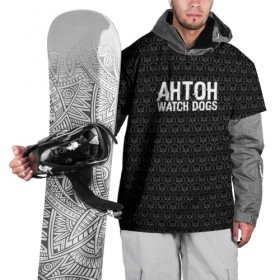 Накидка на куртку 3D с принтом Антон Watch Dogs в Курске, 100% полиэстер |  | 