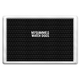 Магнит 45*70 с принтом Мухаммед Watch Dogs в Курске, Пластик | Размер: 78*52 мм; Размер печати: 70*45 | 