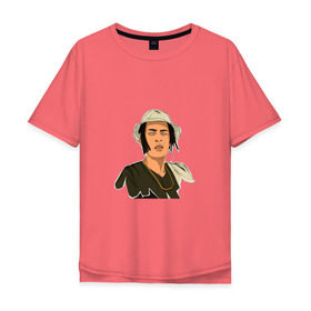 Мужская футболка хлопок Oversize с принтом Kizaru в Курске, 100% хлопок | свободный крой, круглый ворот, “спинка” длиннее передней части | kizaru | yan kee | барселона | кизару | рэпер | ян кии
