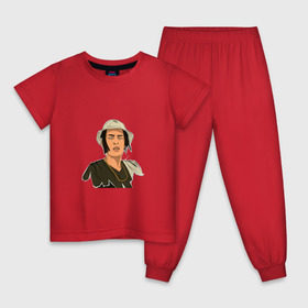 Детская пижама хлопок с принтом Kizaru в Курске, 100% хлопок |  брюки и футболка прямого кроя, без карманов, на брюках мягкая резинка на поясе и по низу штанин
 | Тематика изображения на принте: kizaru | yan kee | барселона | кизару | рэпер | ян кии