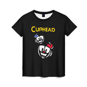 Женская футболка 3D с принтом Cuphead в Курске, 100% полиэфир ( синтетическое хлопкоподобное полотно) | прямой крой, круглый вырез горловины, длина до линии бедер | 