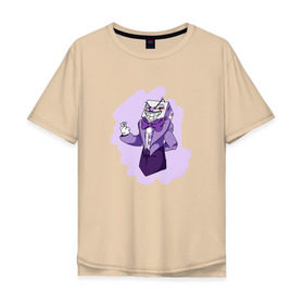 Мужская футболка хлопок Oversize с принтом King Dice в Курске, 100% хлопок | свободный крой, круглый ворот, “спинка” длиннее передней части | Тематика изображения на принте: cuphead | капхед | компьтерная игра