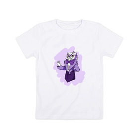 Детская футболка хлопок с принтом King Dice в Курске, 100% хлопок | круглый вырез горловины, полуприлегающий силуэт, длина до линии бедер | cuphead | капхед | компьтерная игра