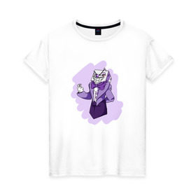 Женская футболка хлопок с принтом King Dice в Курске, 100% хлопок | прямой крой, круглый вырез горловины, длина до линии бедер, слегка спущенное плечо | cuphead | капхед | компьтерная игра