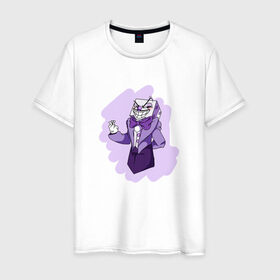 Мужская футболка хлопок с принтом King Dice в Курске, 100% хлопок | прямой крой, круглый вырез горловины, длина до линии бедер, слегка спущенное плечо. | cuphead | капхед | компьтерная игра