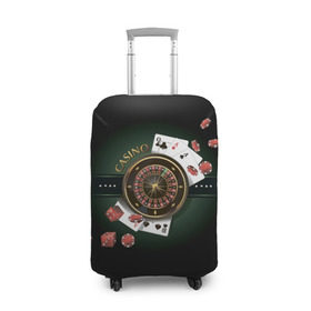 Чехол для чемодана 3D с принтом Покер Старс в Курске, 86% полиэфир, 14% спандекс | двустороннее нанесение принта, прорези для ручек и колес | игра | казино | каре | карты | роял | сет | стрит | туз | удача | флеш | фул | хаус