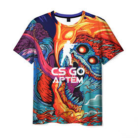 Мужская футболка 3D с принтом Артём в стиле CS GO в Курске, 100% полиэфир | прямой крой, круглый вырез горловины, длина до линии бедер | имена | скоростной зверь
