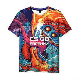 Мужская футболка 3D с принтом Евгений в стиле CS GO в Курске, 100% полиэфир | прямой крой, круглый вырез горловины, длина до линии бедер | женя | имена | скоростной зверь
