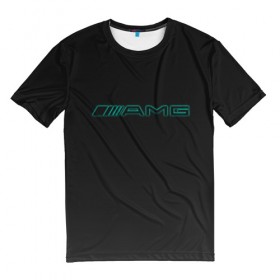 Мужская футболка 3D с принтом AMG Turquoise-Carbon в Курске, 100% полиэфир | прямой крой, круглый вырез горловины, длина до линии бедер | Тематика изображения на принте: amg | auto | black | carbon | mercedes | turquoise | авто | амг | мерседес