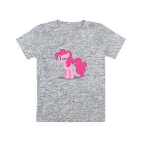 Детская футболка хлопок с принтом My little pony Пинки Пай в Курске, 100% хлопок | круглый вырез горловины, полуприлегающий силуэт, длина до линии бедер | my little pony | пинки пай