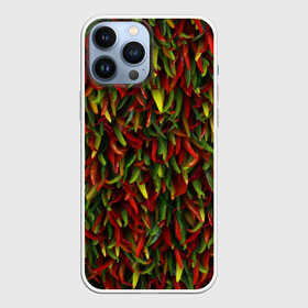 Чехол для iPhone 13 Pro Max с принтом Перчики в Курске,  |  | веган | вегетарианец | еда | красный | овощи | острый | паттерн | перец | перчик | приправа | пряности | стручки | стручковый | стручок | урожай | чили