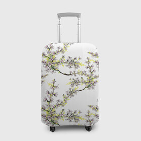 Чехол для чемодана 3D с принтом Цветение в Курске, 86% полиэфир, 14% спандекс | двустороннее нанесение принта, прорези для ручек и колес | абстракция | милые | модные | нежность | новинки | популярные | романтика | цветы