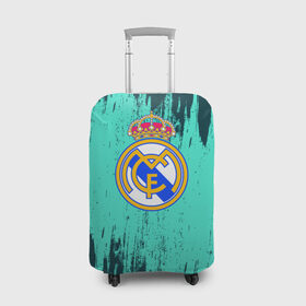 Чехол для чемодана 3D с принтом Реал Мадрид в Курске, 86% полиэфир, 14% спандекс | двустороннее нанесение принта, прорези для ручек и колес | cr7 | football | real madrid | реал мадрид | футбол