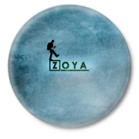 Значок с принтом Зоя в стиле Доктор Хаус в Курске,  металл | круглая форма, металлическая застежка в виде булавки | 
