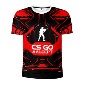 Мужская футболка 3D спортивная с принтом Counter Strike-Альберт в Курске, 100% полиэстер с улучшенными характеристиками | приталенный силуэт, круглая горловина, широкие плечи, сужается к линии бедра | 