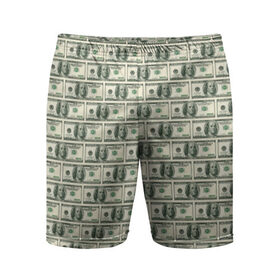 Мужские шорты 3D спортивные с принтом Доллары в Курске,  |  | dollars | money | usa | деньги | доллар | паттерн | сша
