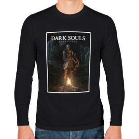 Мужской лонгслив хлопок с принтом Dark Souls Remastered в Курске, 100% хлопок |  | dark souls | praise the sun | you died | дарк соулс | темные души